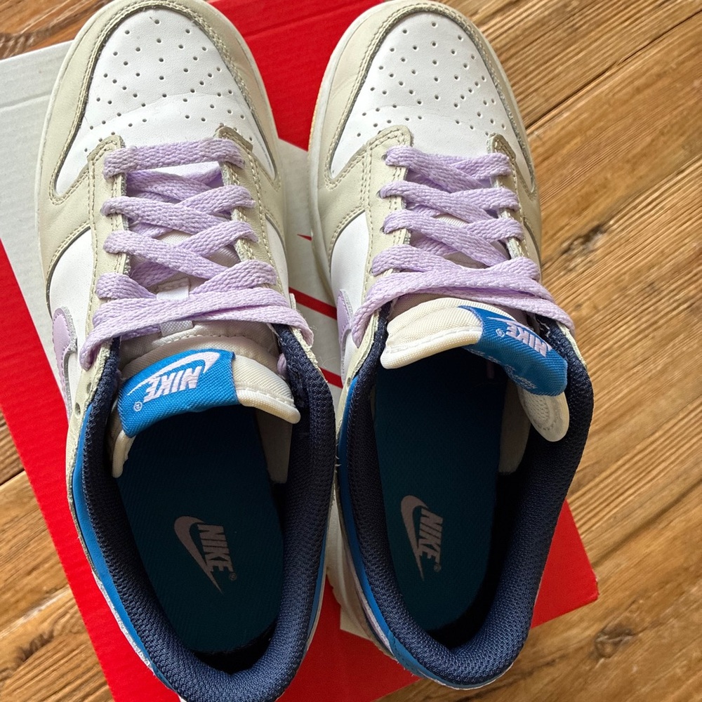 Nike Dunk Low Khaki Blue Pink - Picture 2 of 3